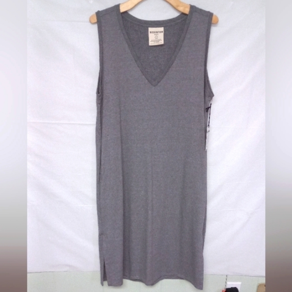 NWT MOHNTON DRESS WOMENS SZ LARGE SLEEVELESS GRAY